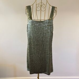 Shiny Sleeveless Mini Dress